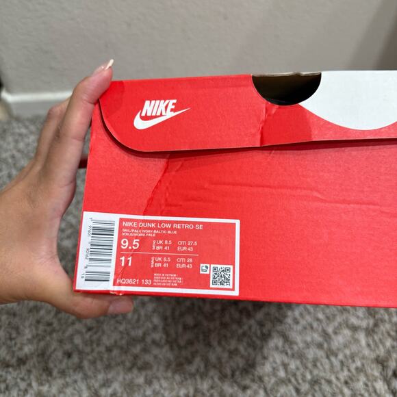 NIB Dunk Low Pale Ivory and Baltic Blue sz 9.5 - Picture 2 of 8